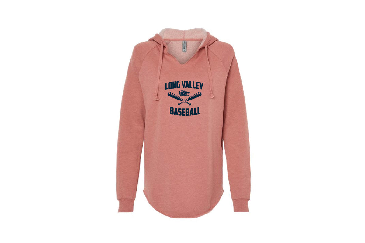 Long Valley Baseball Women's Polycotton Hoodie - Dusty Rose