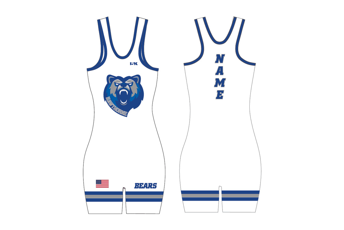 Hawthorne Wrestling Sublimated Women's Singlet - White Design