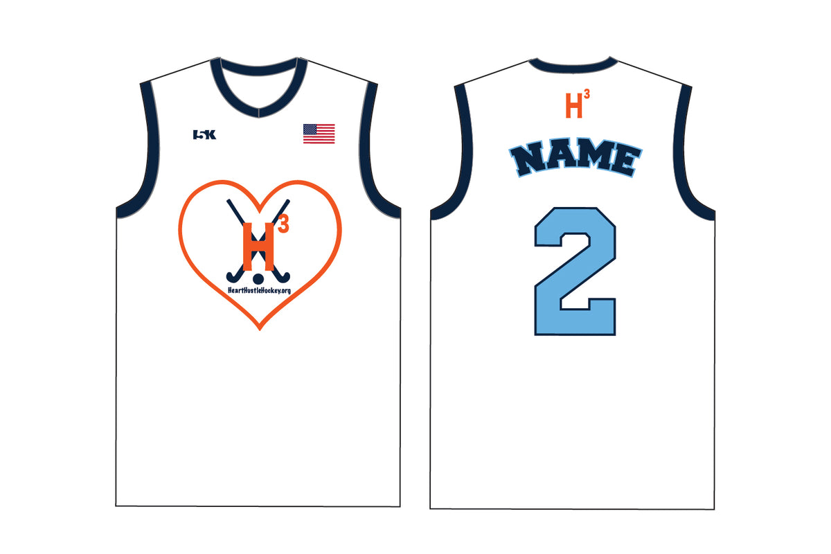 H3 Field Hockey Sublimated Sleeveless Game Jersey (White)