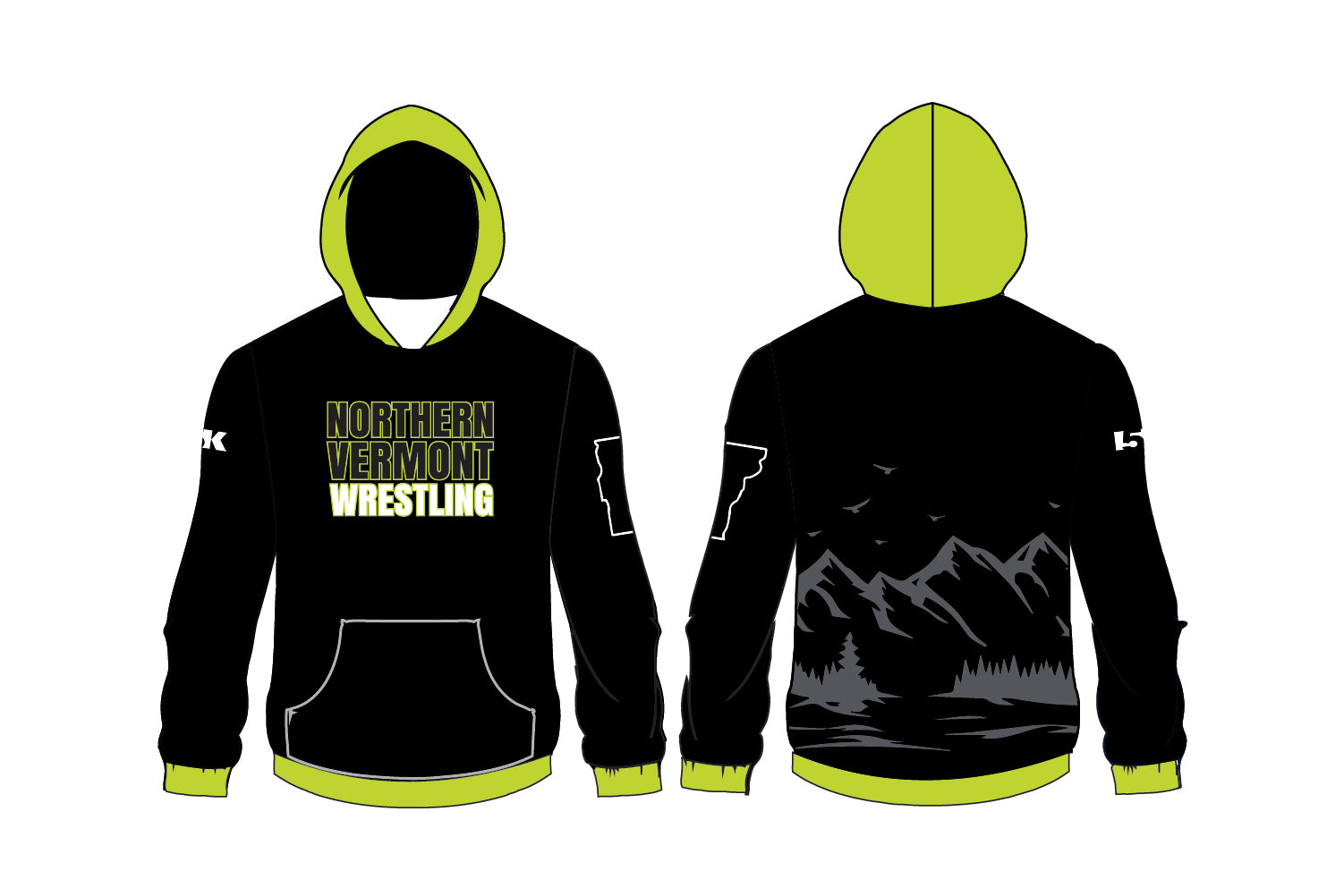 Northern Vermont Wrestling Club Sublimated Hoodie