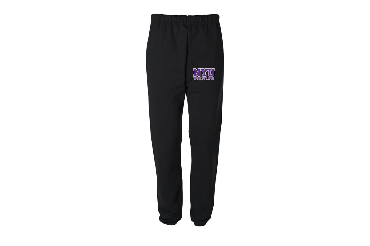 NYU Wrestling Cotton Sweatpants - Black