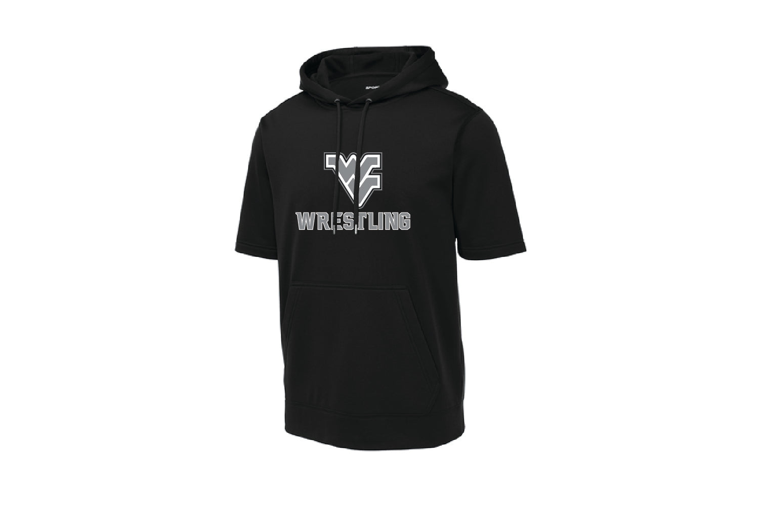 Wallkill Valley Wrestling Short Sleeve DryFit Hoodie - Black