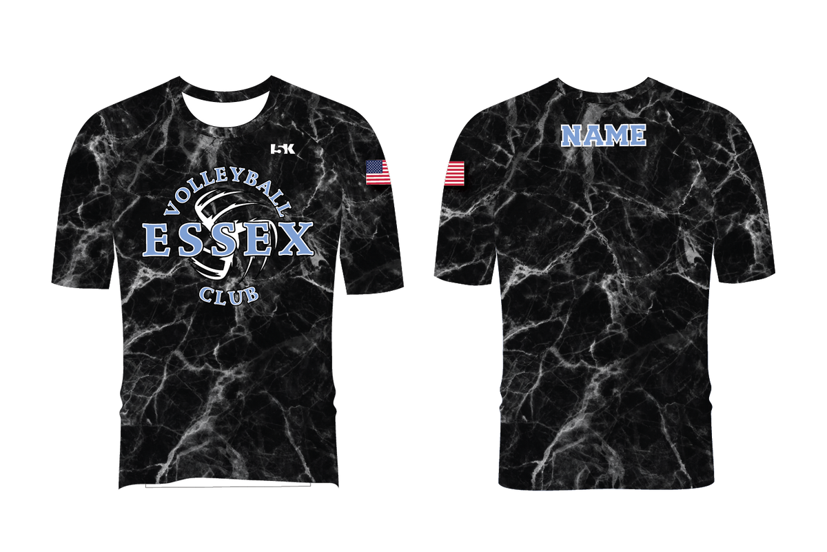 Essex Volleyball Club Sublimated Practice Shirt - Black Marble Design