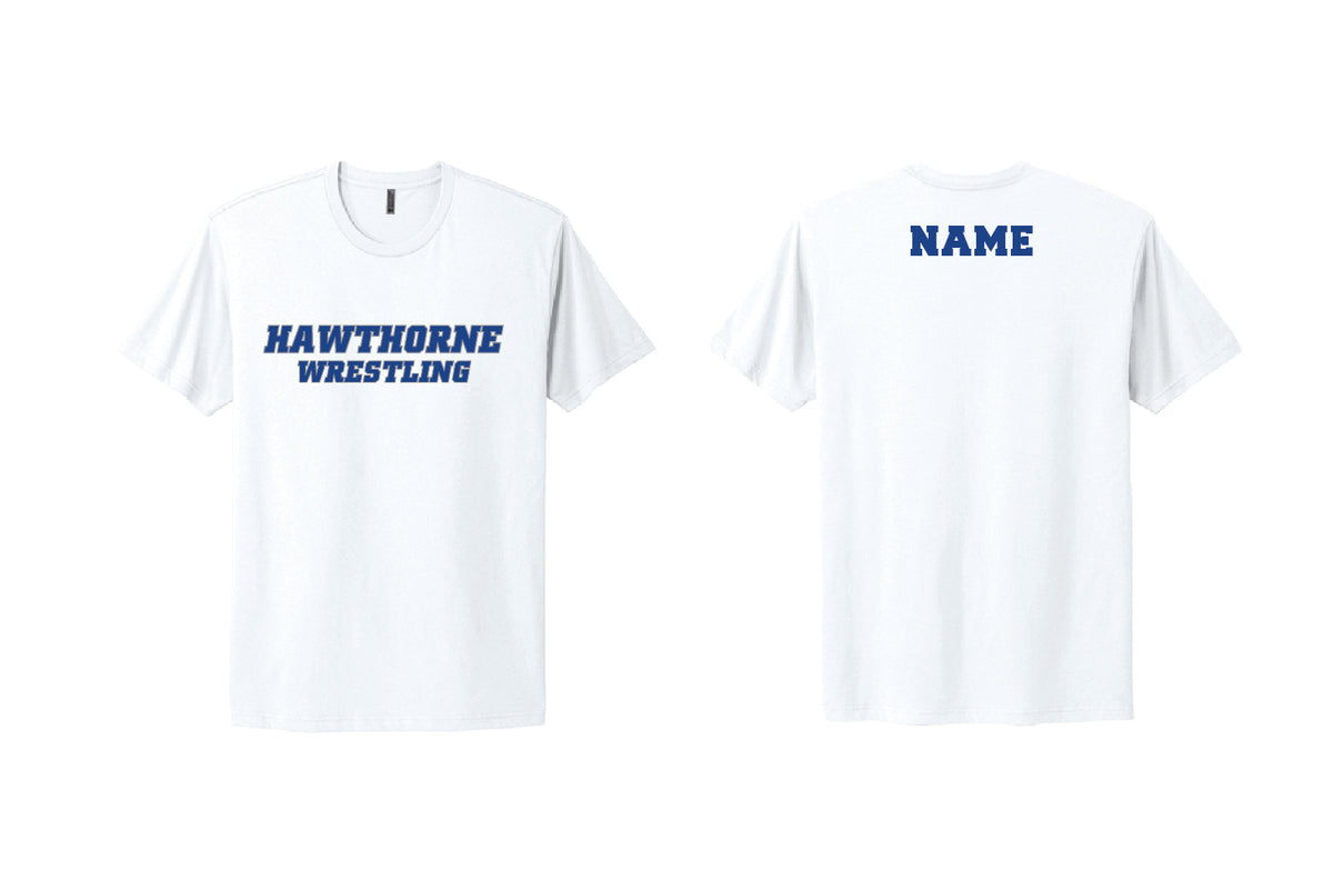 Hawthorne Wrestling Cotton Crew Tee - White (Design 1)