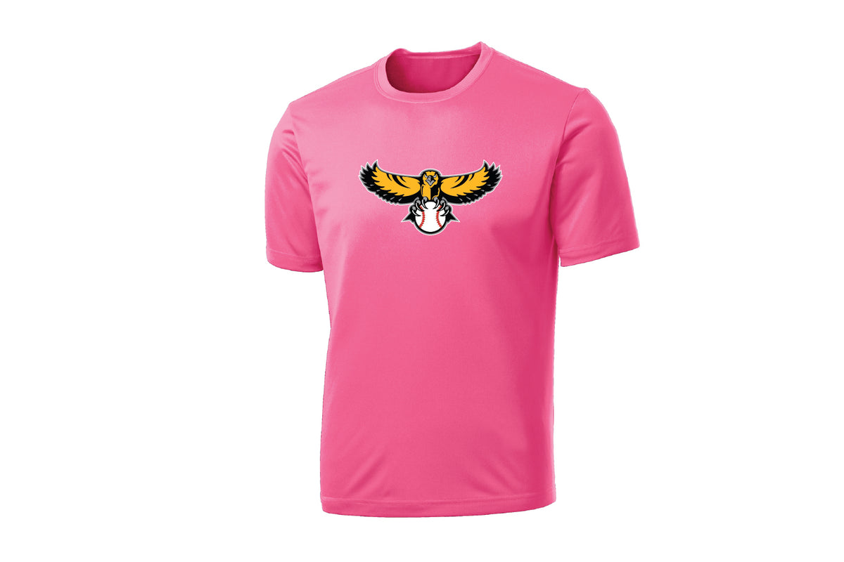 Oradell Baseball Dryfit Performance Tee Alternate Logo - Pink