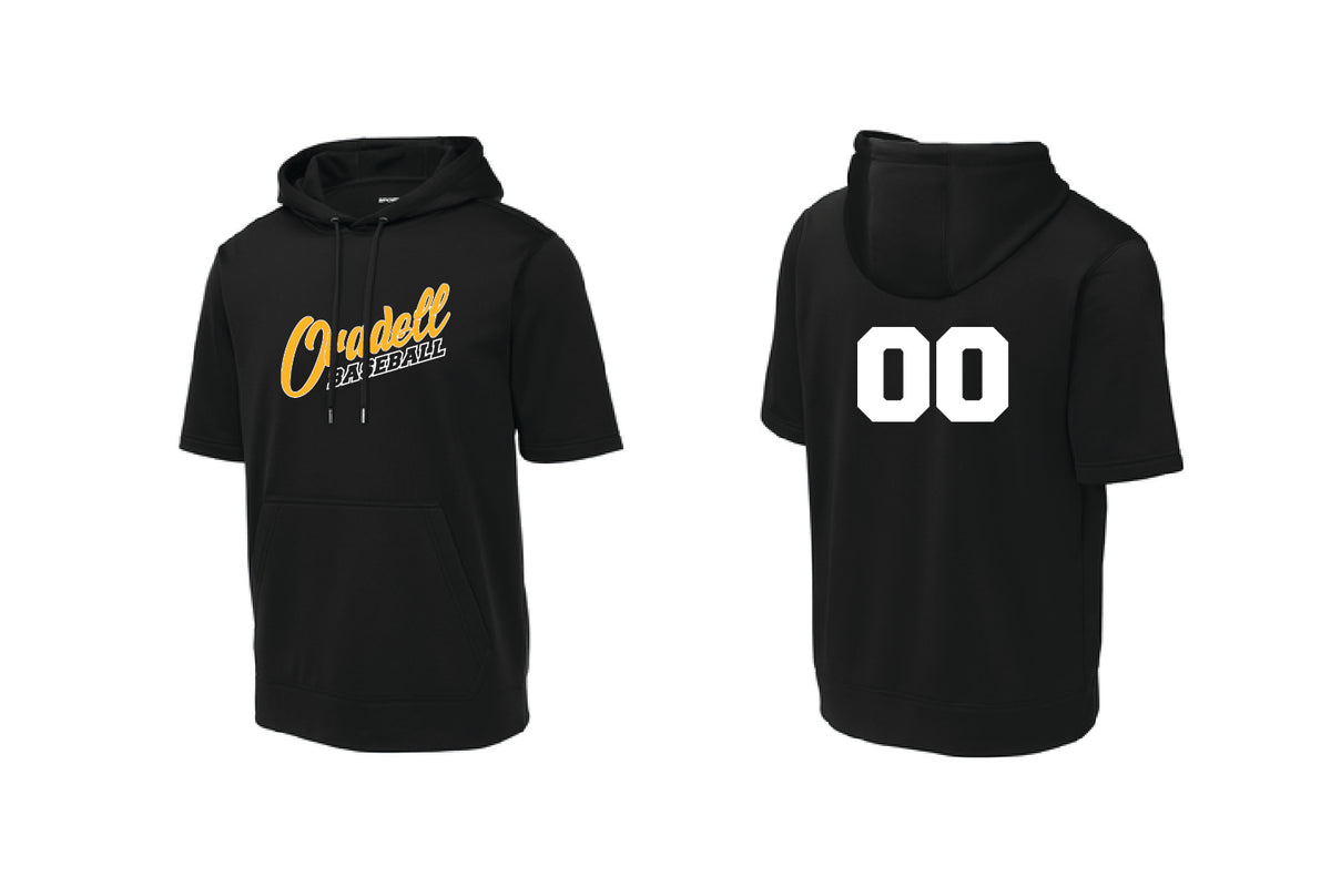 Oradell Baseball Short Sleeve Hoodie - Black