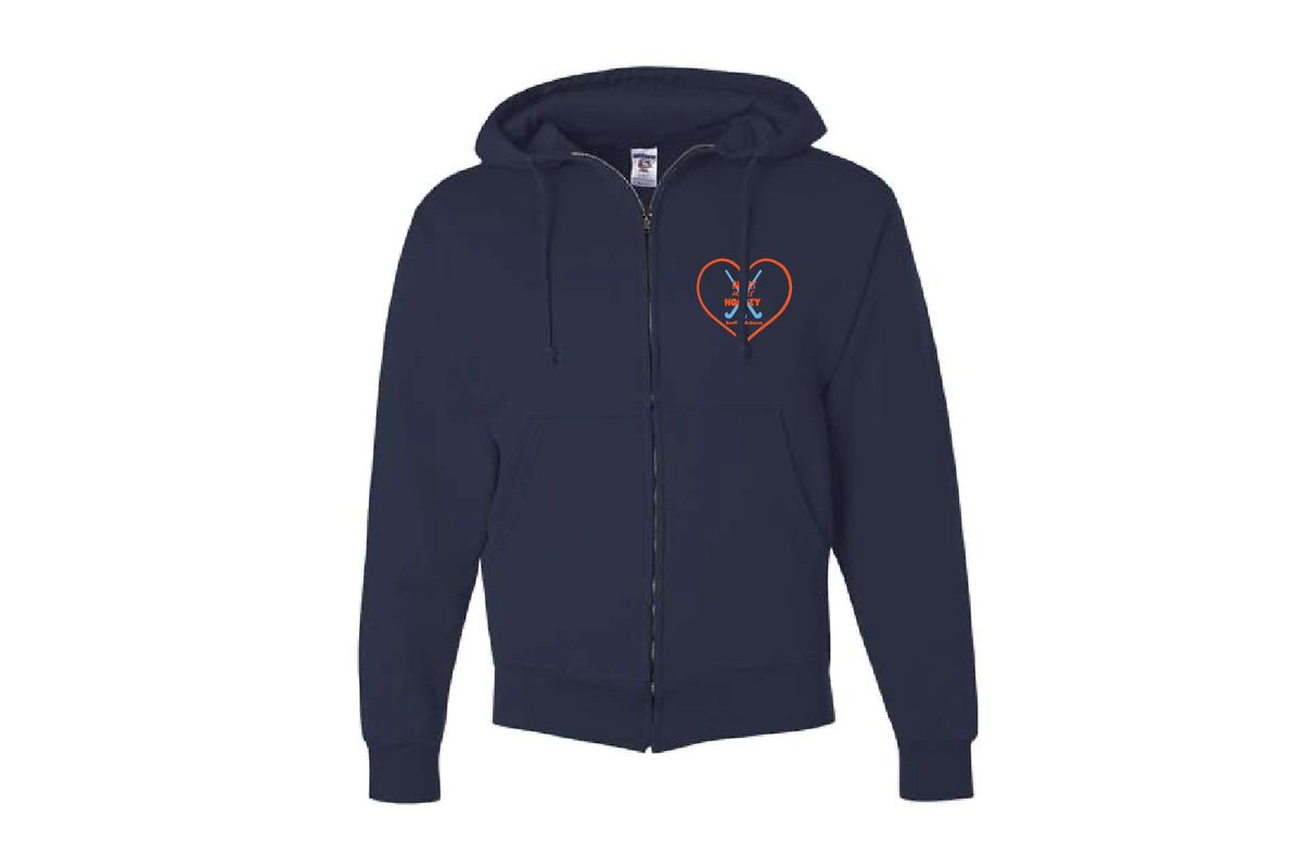 H3 Field Hockey Cotton Zip Up Hoodie - Navy