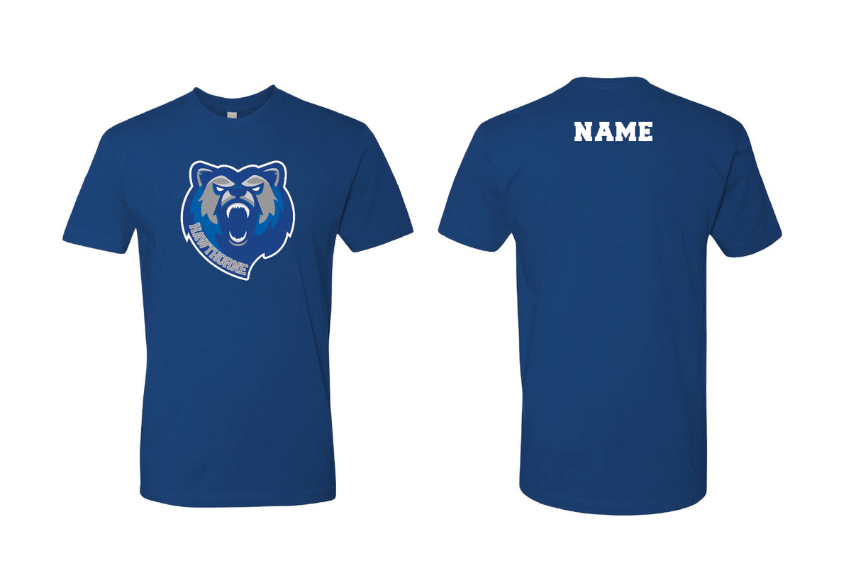 Hawthorne Wrestling Cotton Crew Tee - Royal (Design 2)