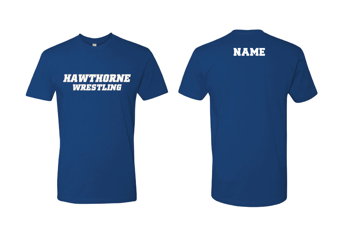 Hawthorne Wrestling Cotton Crew Tee - Royal (Design 1)