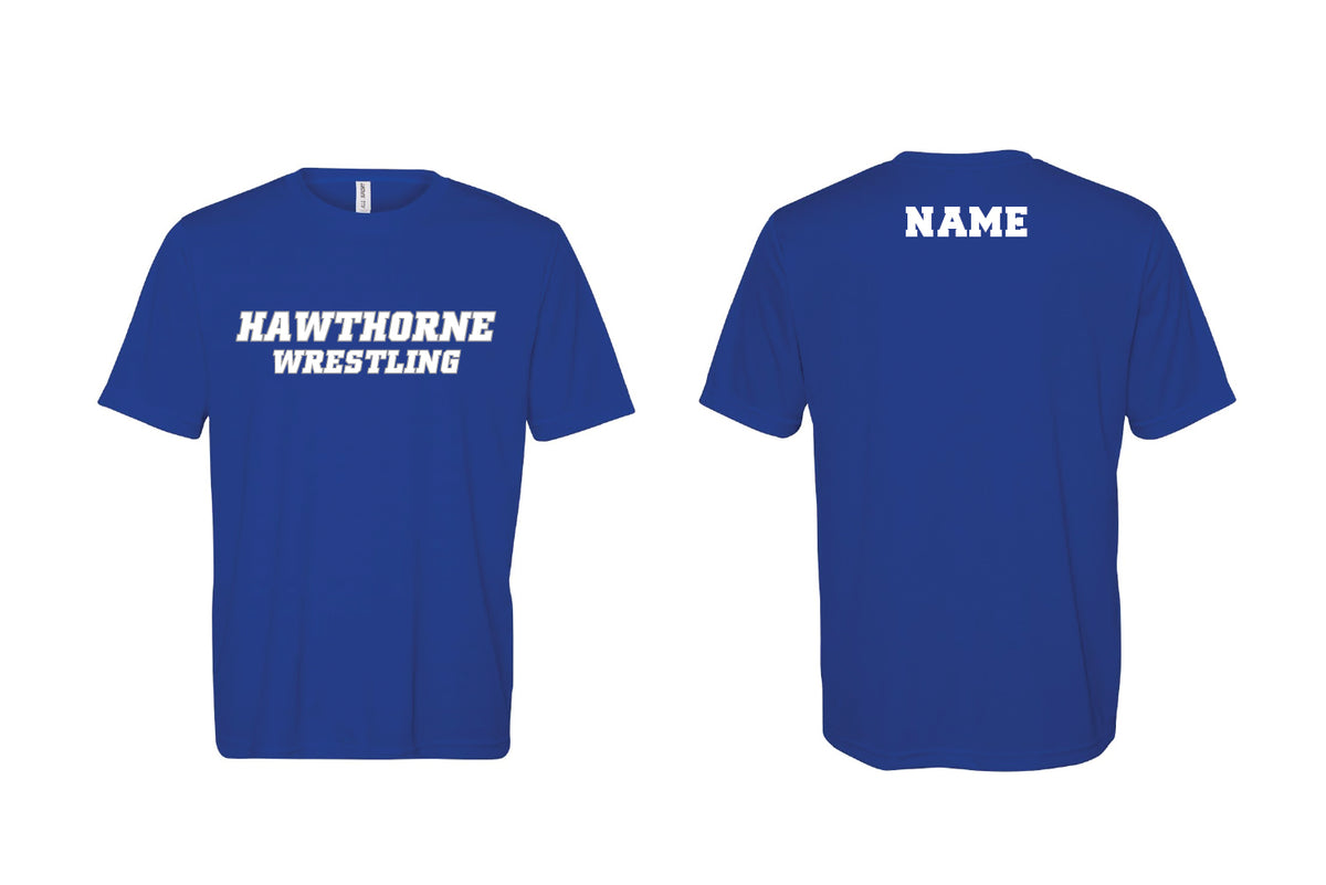 Hawthorne Wrestling Dryfit Performance Tee - Royal (Design 1)