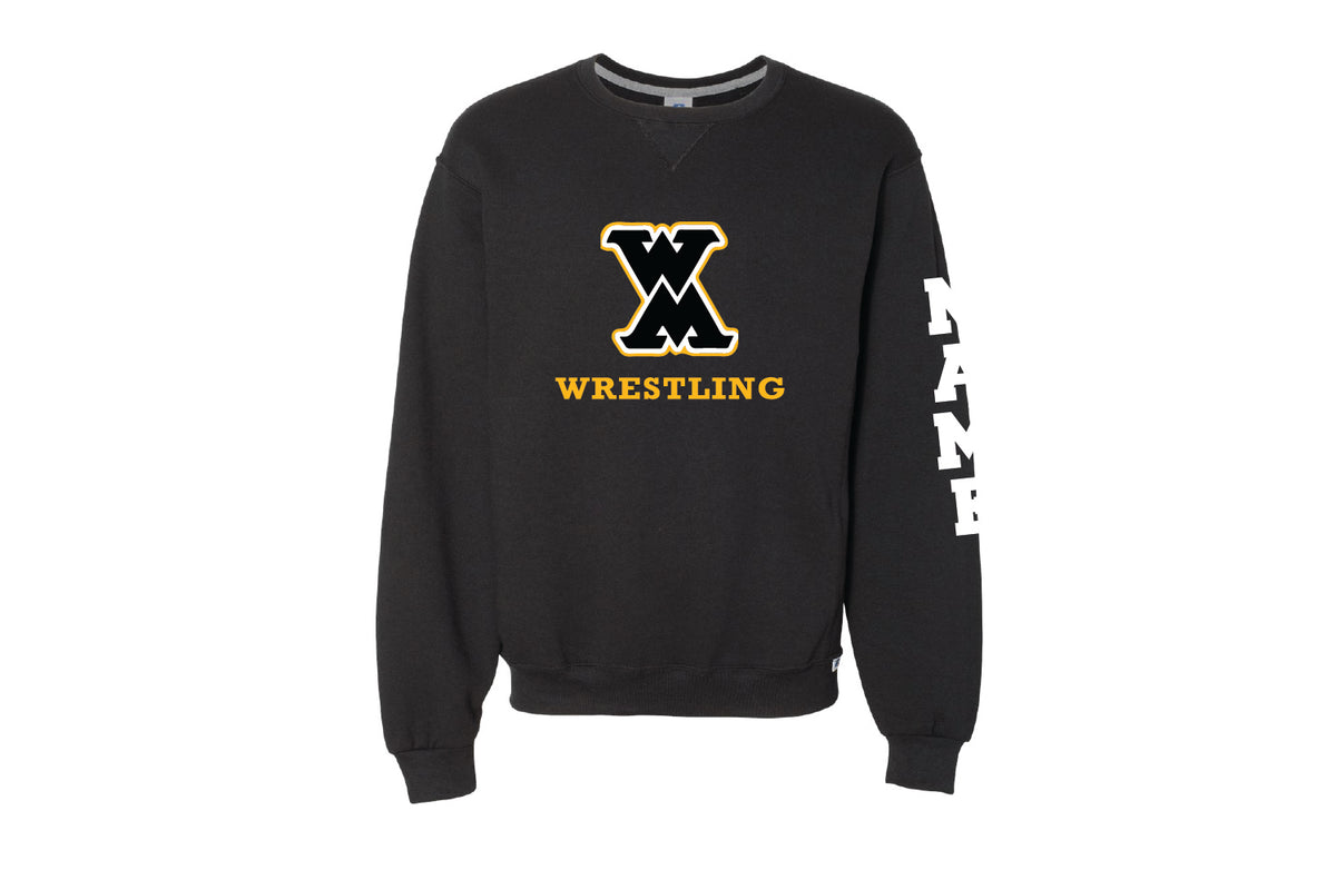 West Marshall Wrestling Cotton Crewneck Sweatshirt - Black