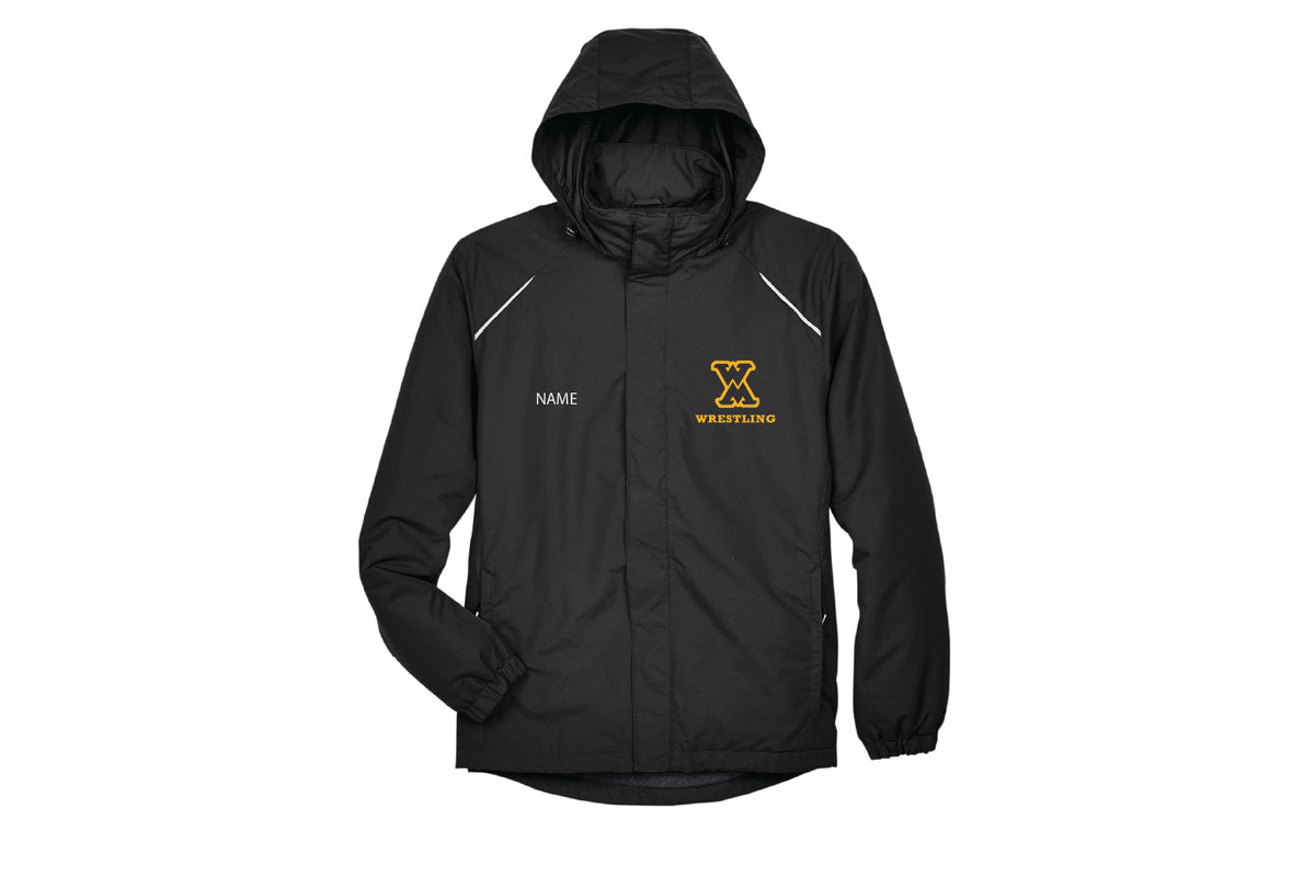 West Marshall Wrestling Men's All-Season Hooded Jacket - Black