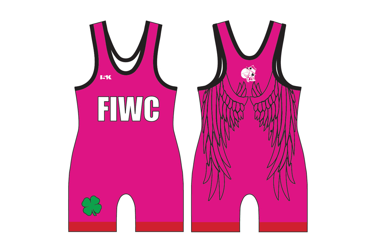 Fightin' Irish Wrestling Sublimated Men's/Women's Singlet (Angel Design - Pink)