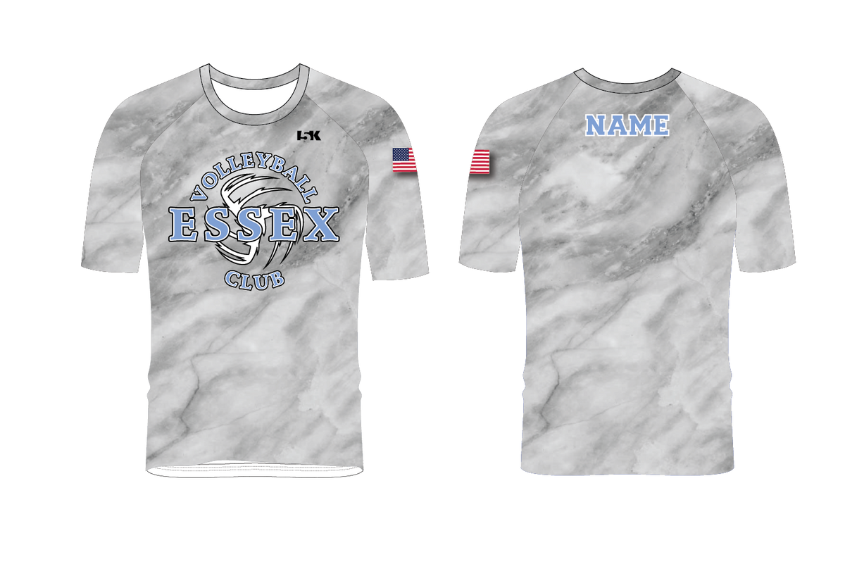 Essex Volleyball Club Sublimated Practice Shirt - White Marble Design