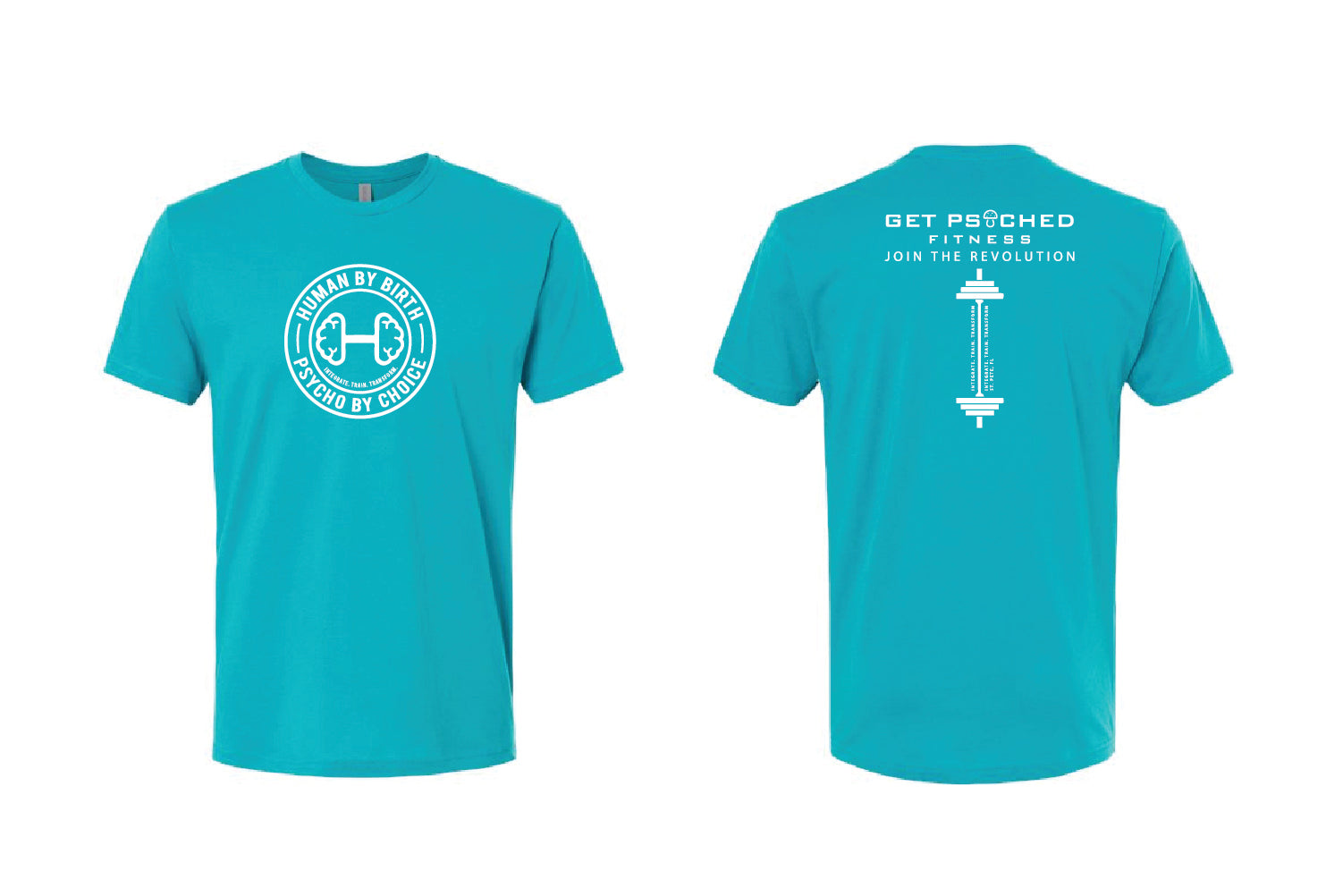 Get Psyched Fitness Cotton Crew Tee - Pick Your Color (Primary Design)