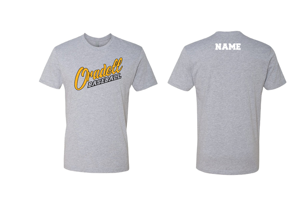 Oradell Baseball Cotton Crew Tee - Gray