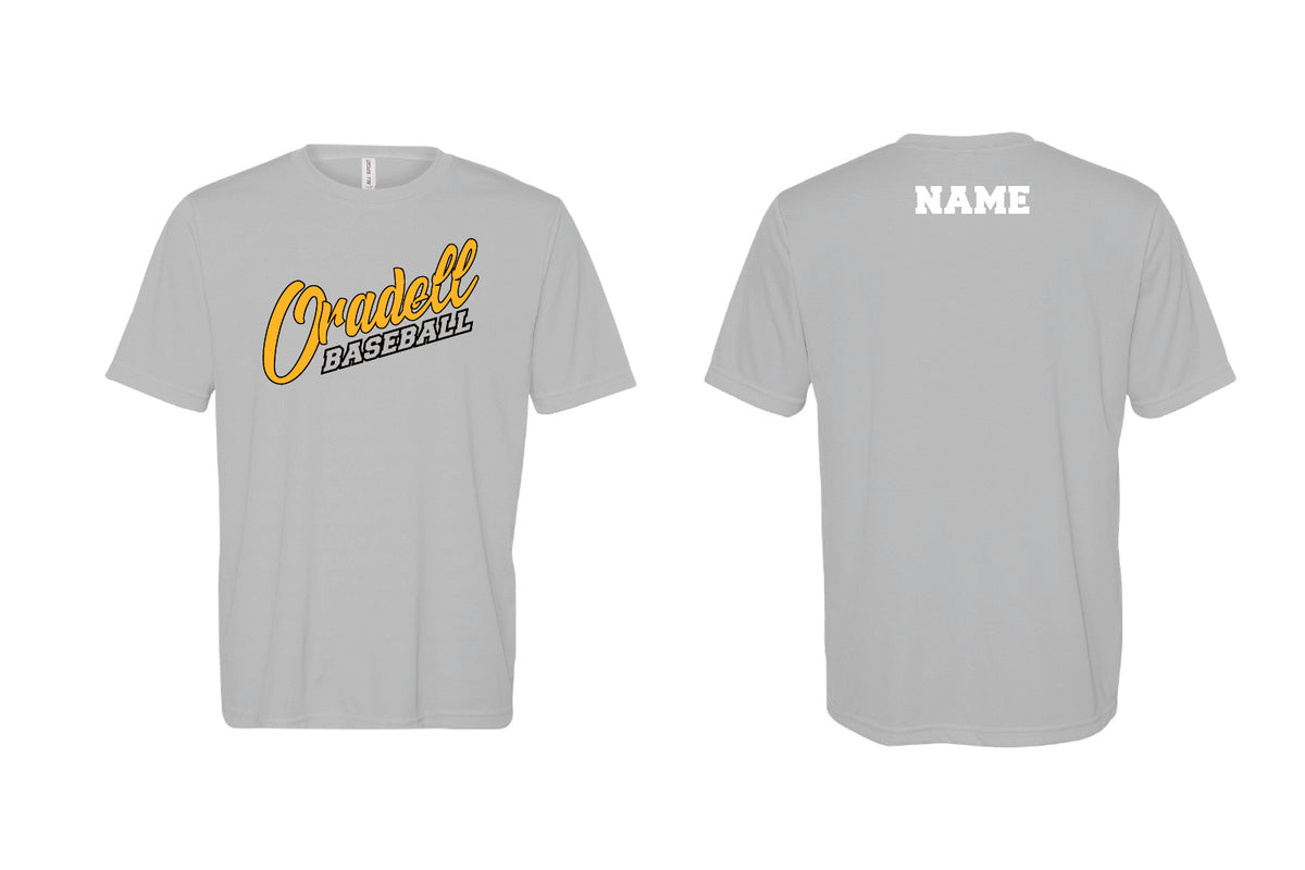 Oradell Baseball Dryfit Performance Tee - Gray