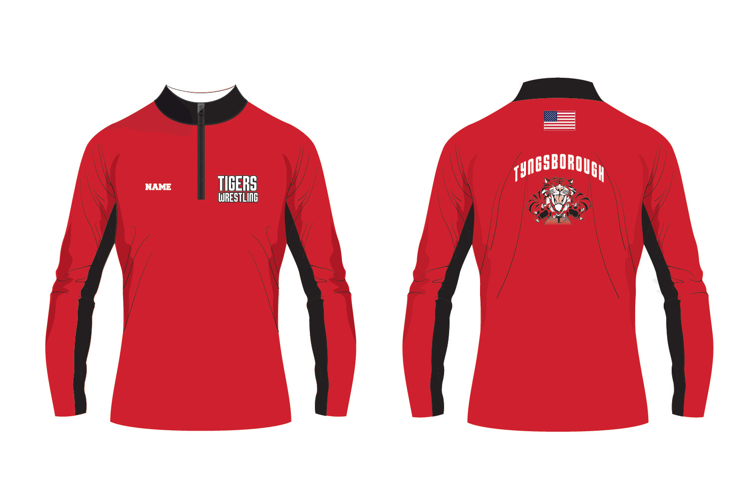 Tyngsborough Wrestling Sublimated Quarter Zip