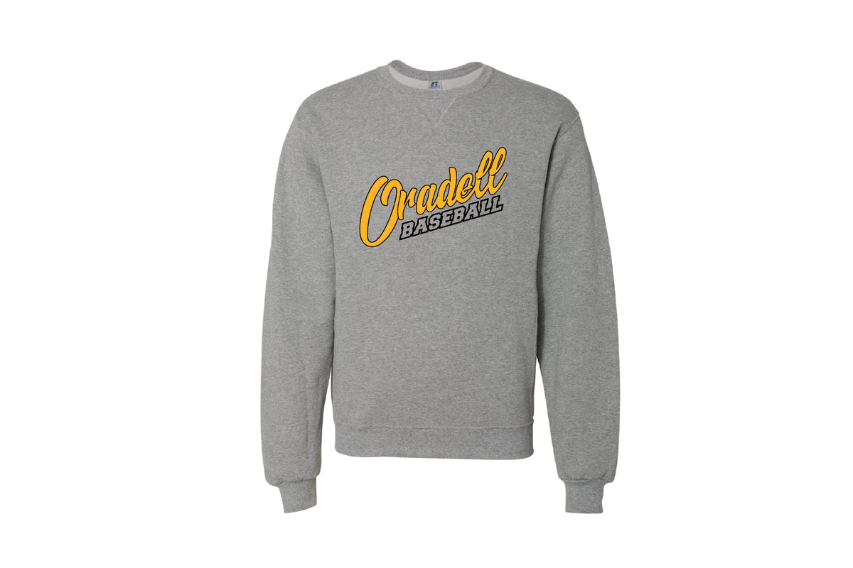 Oradell Baseball Cotton Crewneck Sweatshirt - Gray