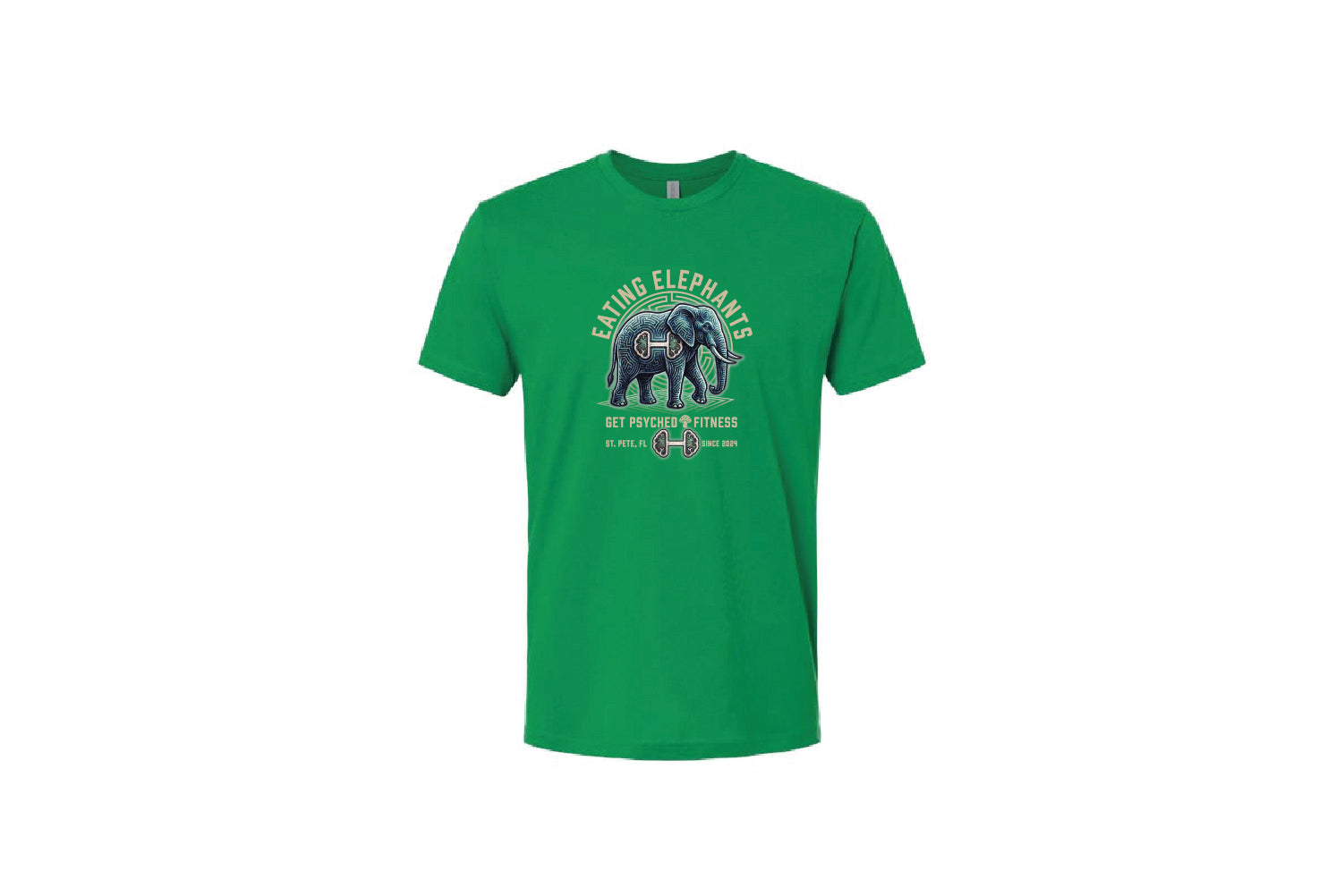 Get Psyched Fitness Cotton Crew Tee - Pick Your Color (Eating Elepants)