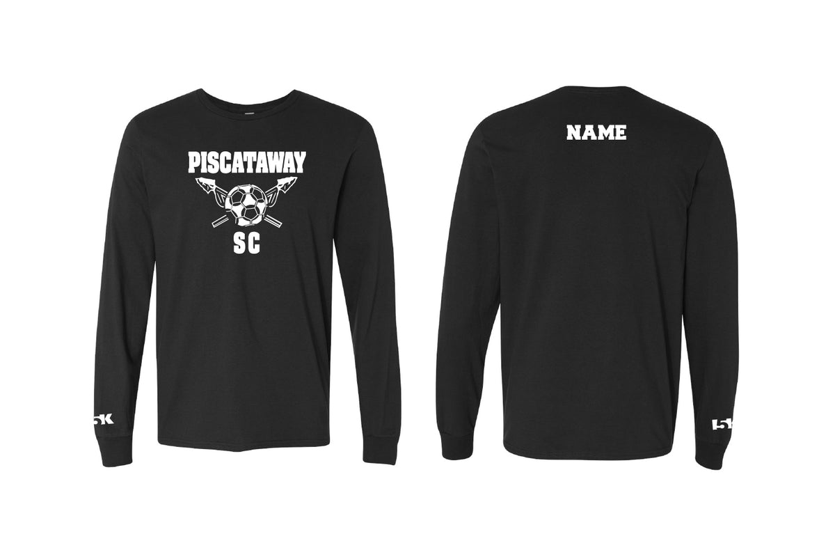 Piscataway Soccer Cotton Crew Long Sleeve Tee - Black