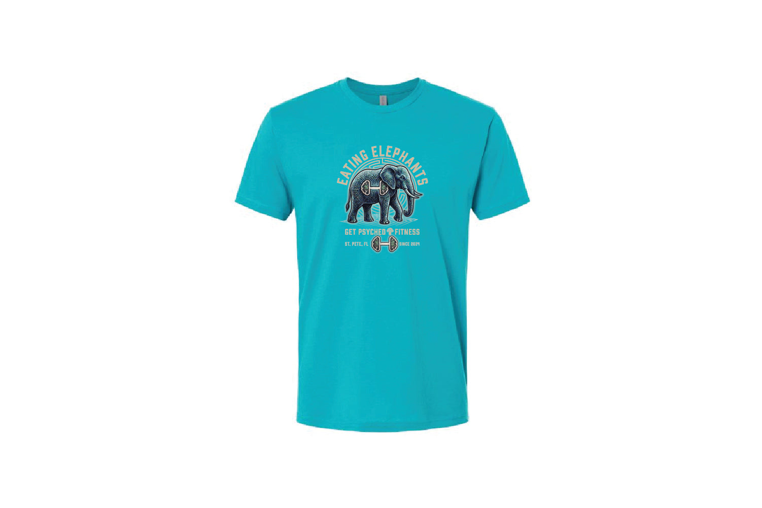 Get Psyched Fitness Cotton Crew Tee - Pick Your Color (Eating Elepants)