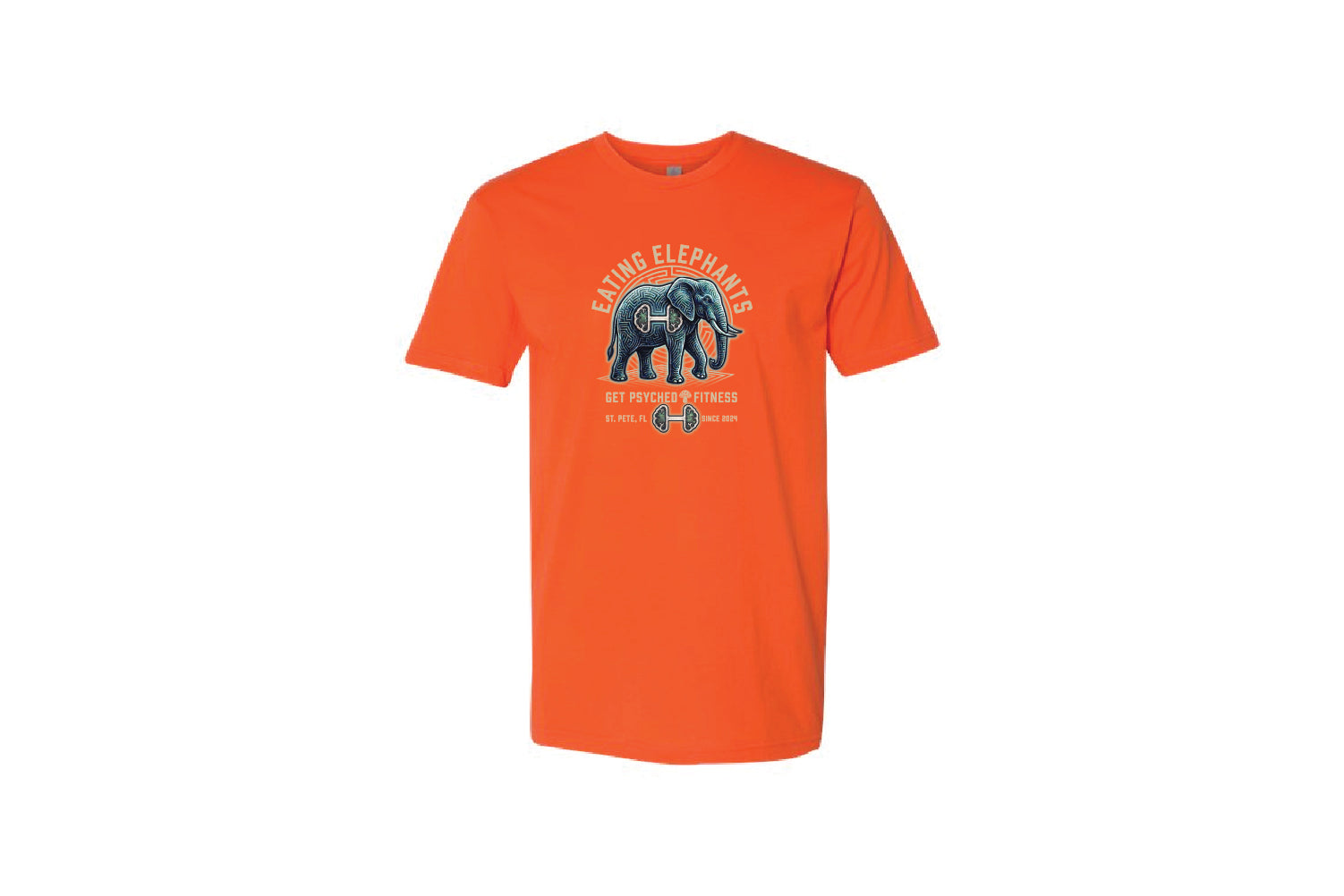 Get Psyched Fitness Cotton Crew Tee - Pick Your Color (Eating Elepants)