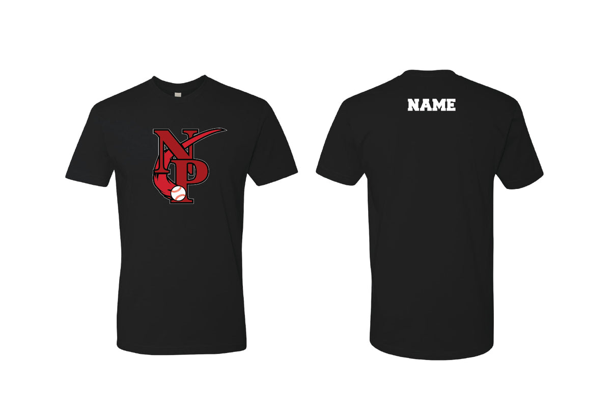 NP Raiders Baseball Cotton Crew Tee - Black (Design 2)