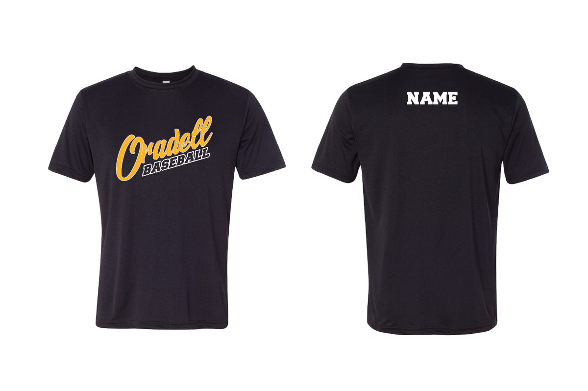 Oradell Baseball Dryfit Performance Tee - Black