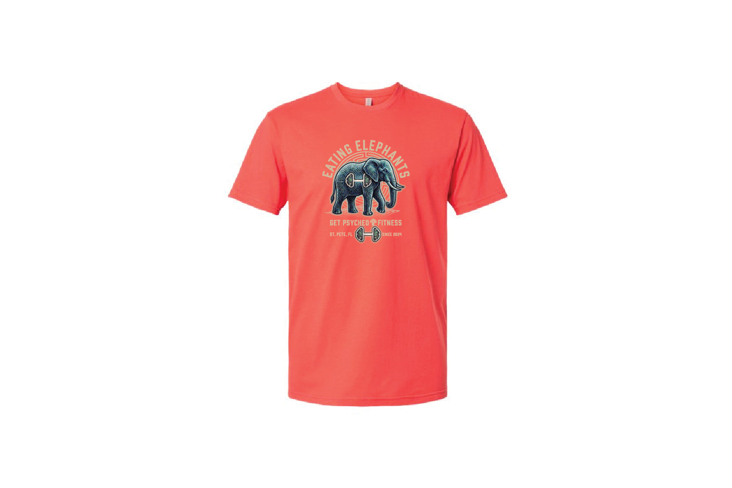 Get Psyched Fitness Cotton Crew Tee - Pick Your Color (Eating Elepants)