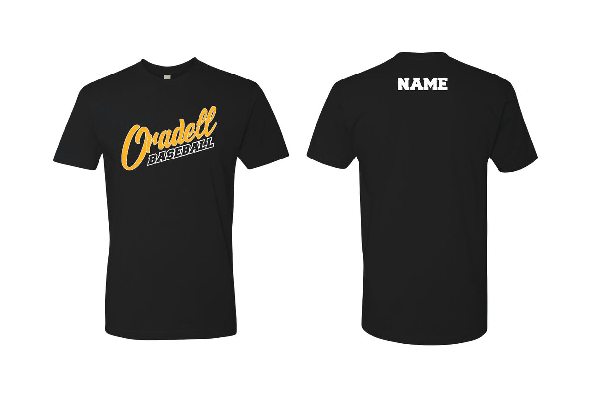 Oradell Baseball Cotton Crew Tee - Black