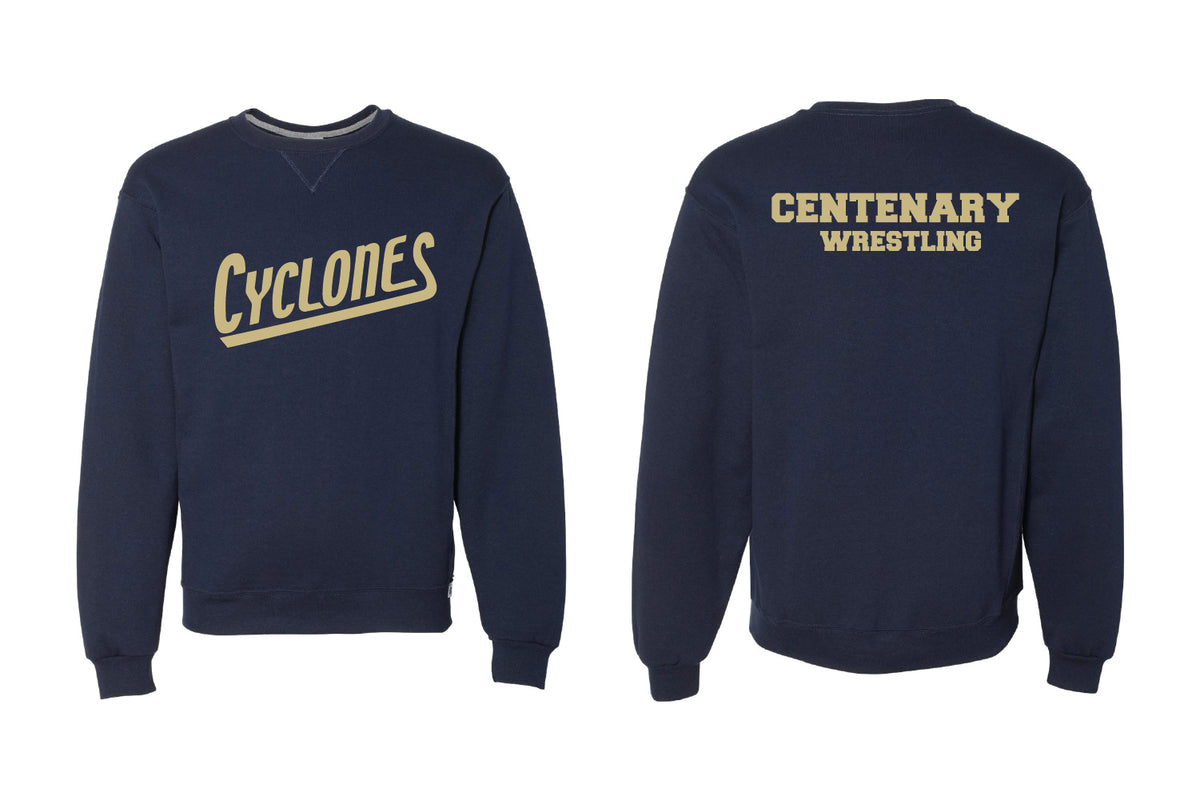 Centenary University Wrestling Cotton Crewneck Sweatshirt - Navy