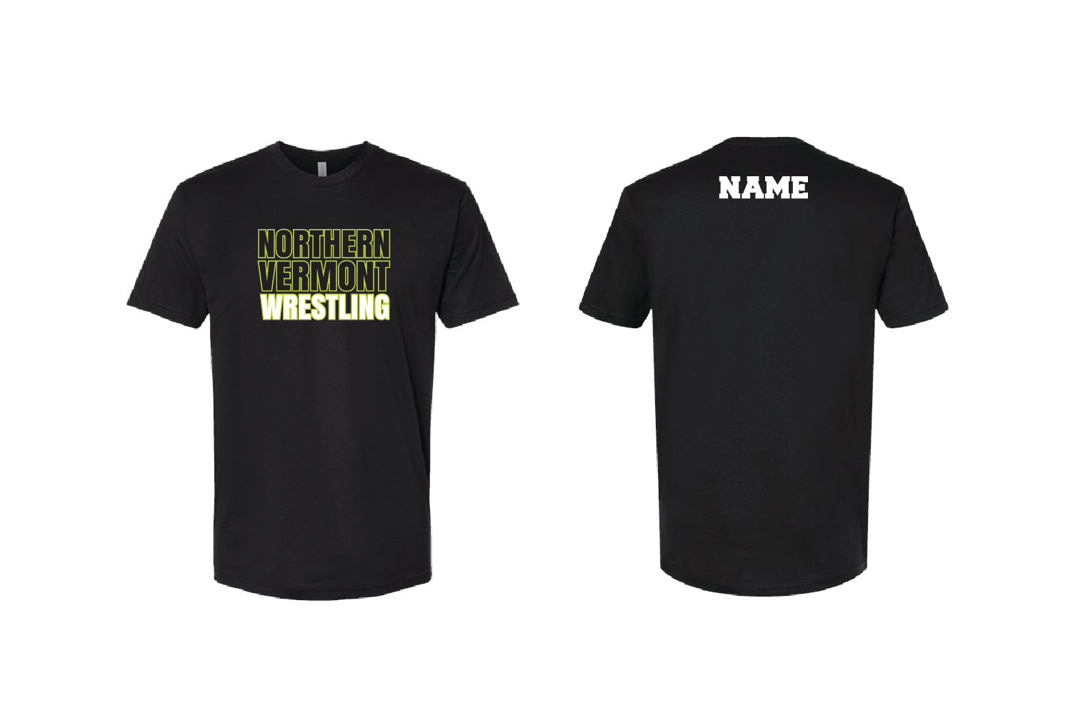 Northern Vermont Wrestling Club Cotton Crew Tee - Black (Design 1)