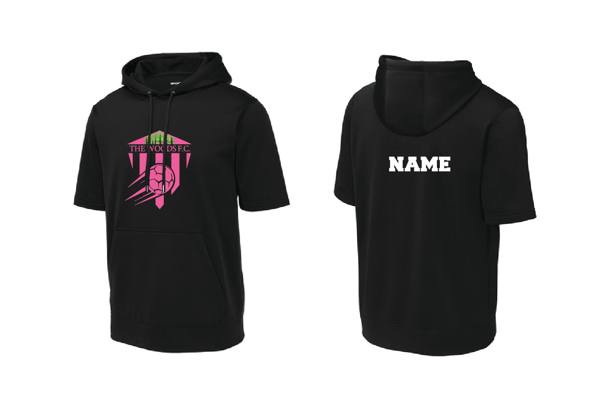 Woods FC Soccer Short Sleeve DryFit Hoodie - Black