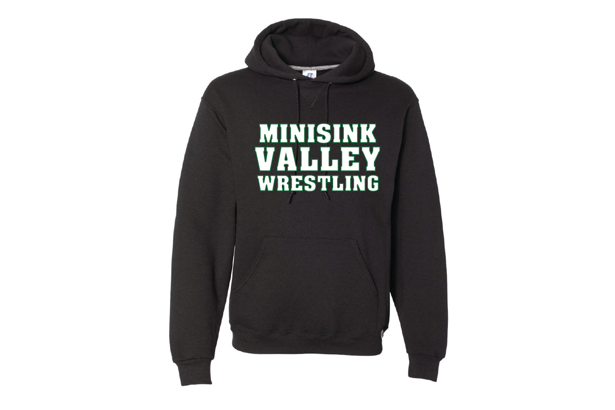 Minisink Valley Wrestling Cotton Hoodie - Black