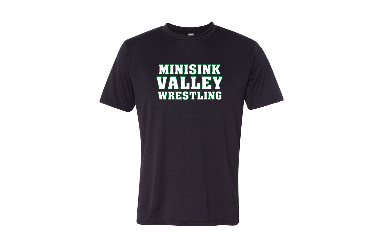 Minisink Valley Wrestling Dryfit Performance Tee - Black