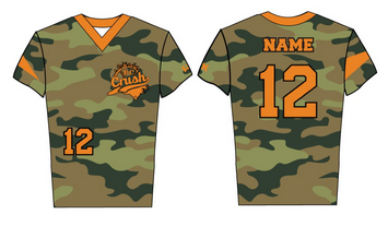 BC Crush Softball Sublimated V-Neck DryFit Travel Team Jersey - Camo