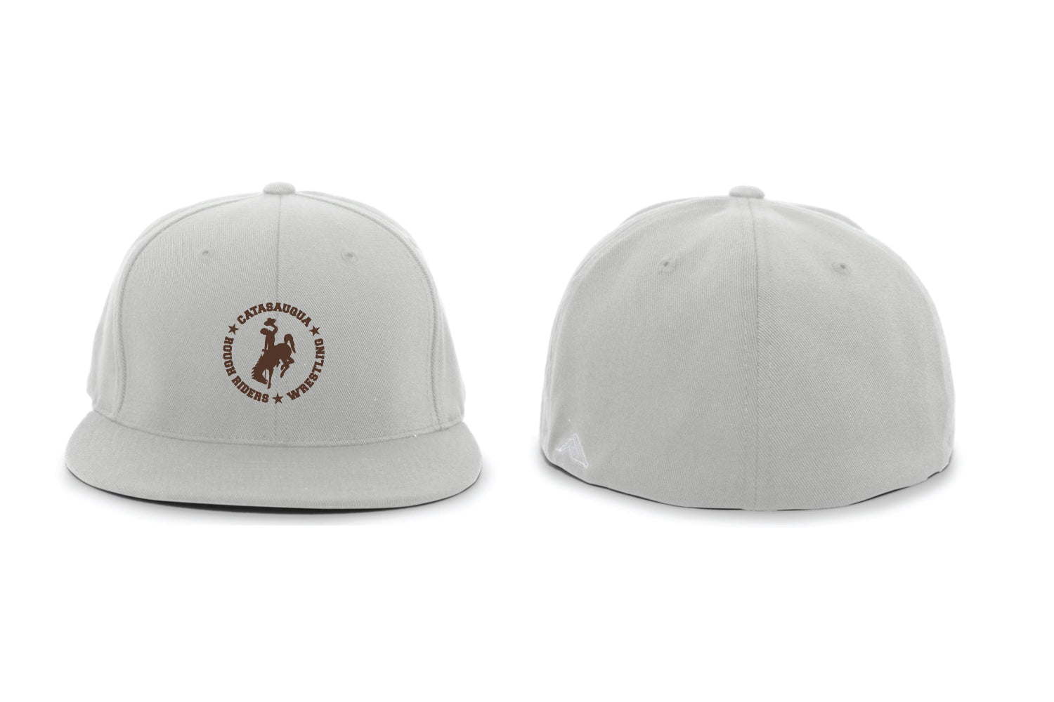 Catty Rough Riders Wrestling FlexFit Cap - Grey