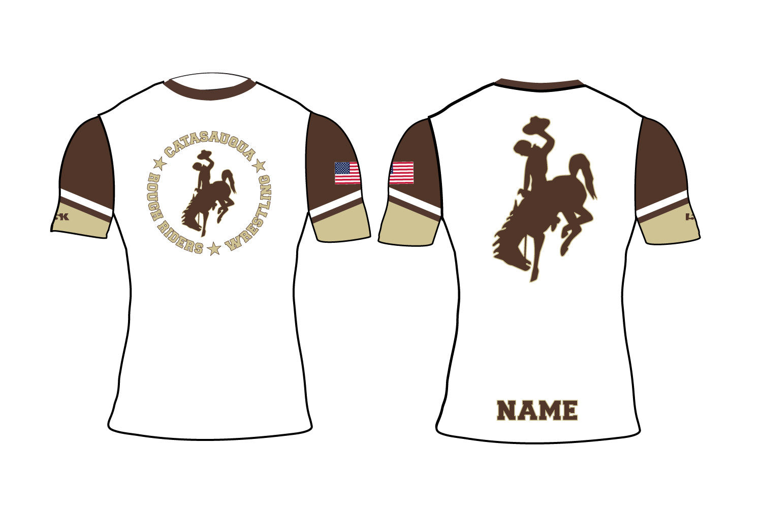 Catty Rough Riders Wrestling Sublimated Compression Shirt
