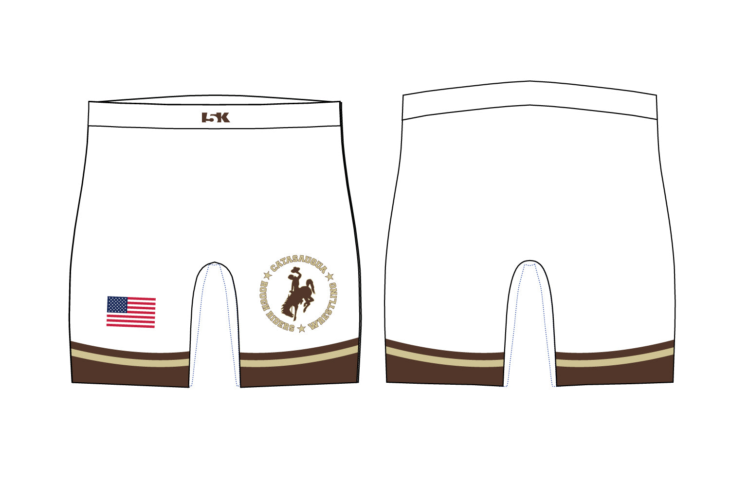 Catty Rough Riders Wrestling Sublimated Compression Shorts