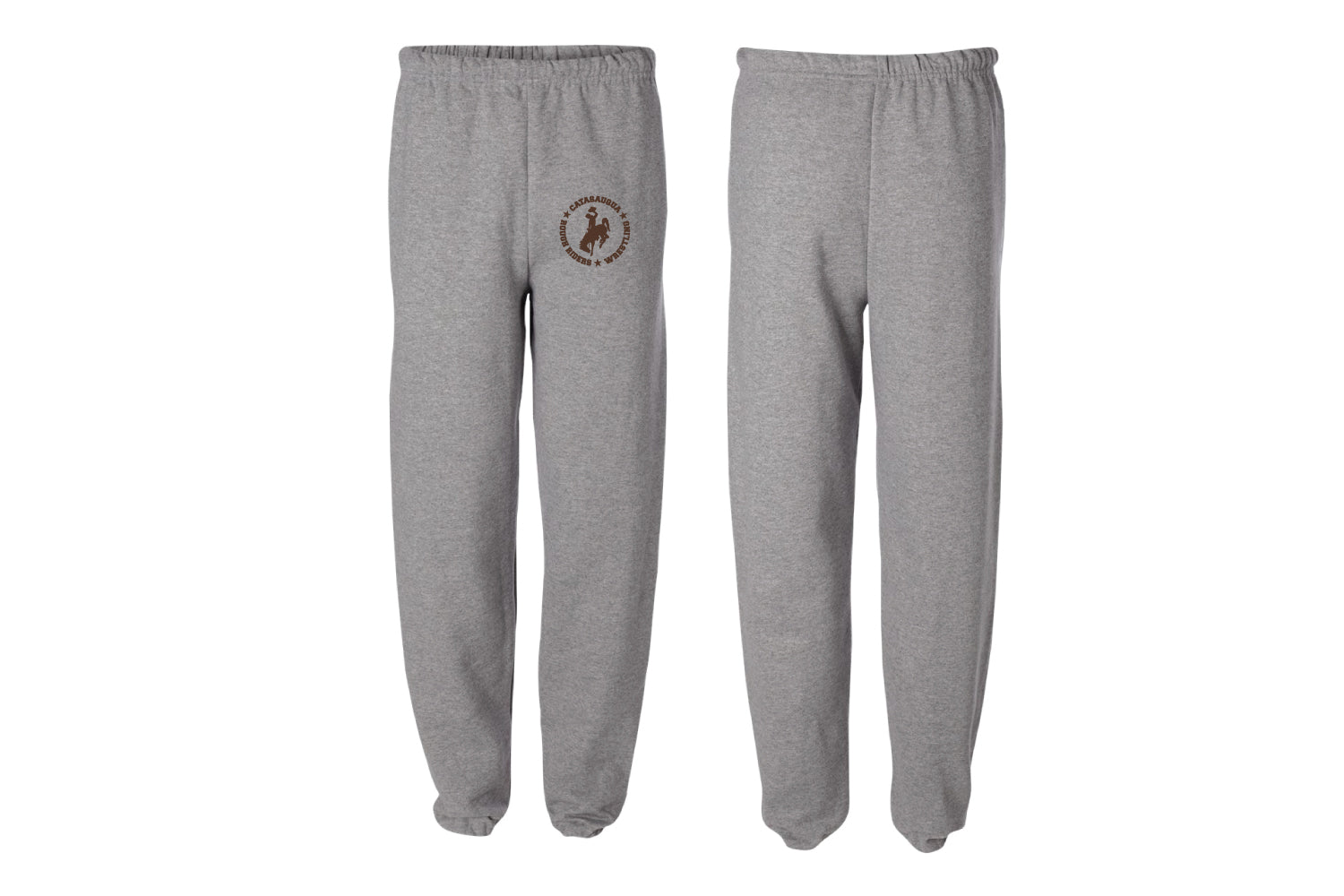 Catty Rough Riders Wrestling Cotton Sweatpants - Grey