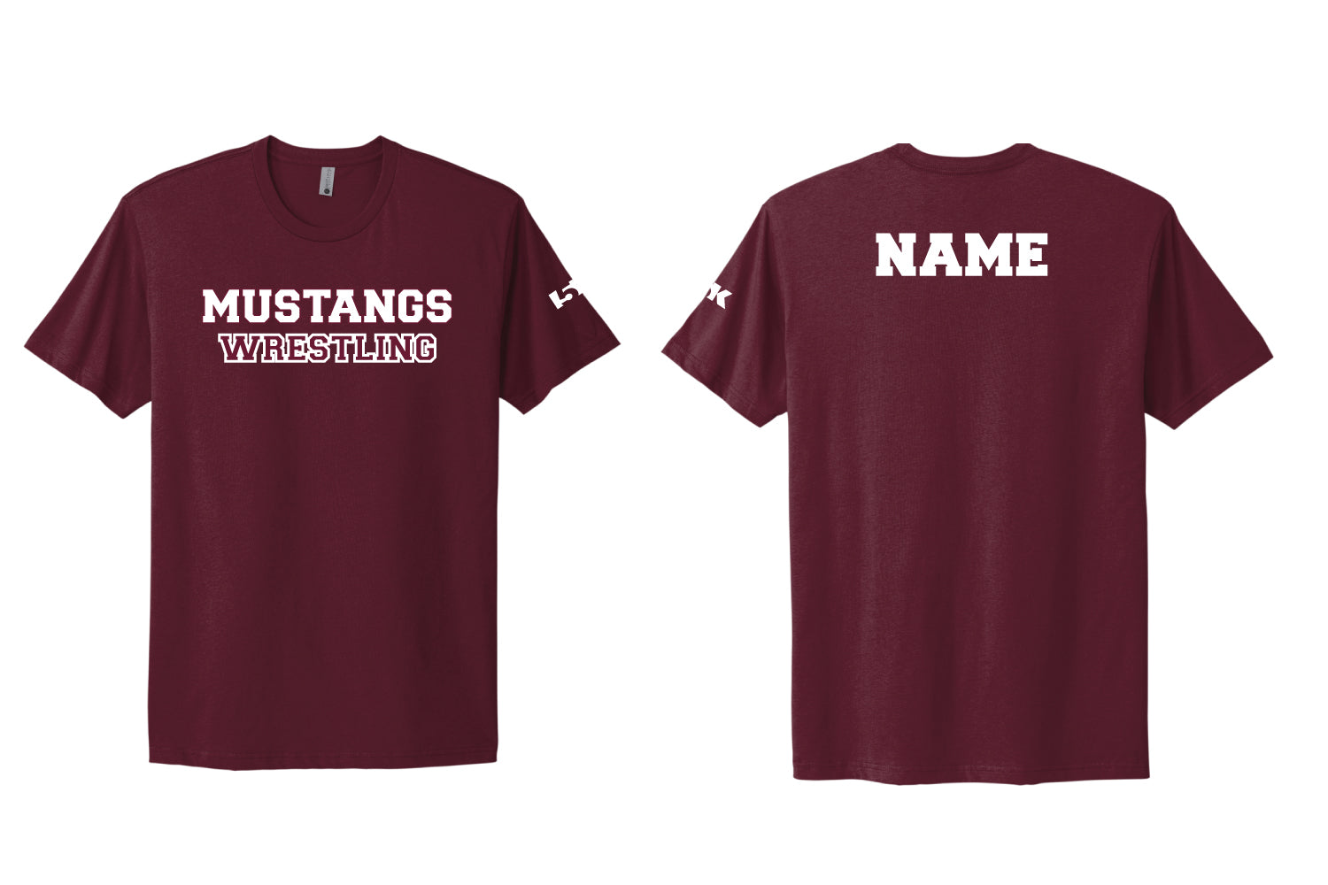 Clifton HS Wrestling Basic Cotton Crew Tee - Maroon