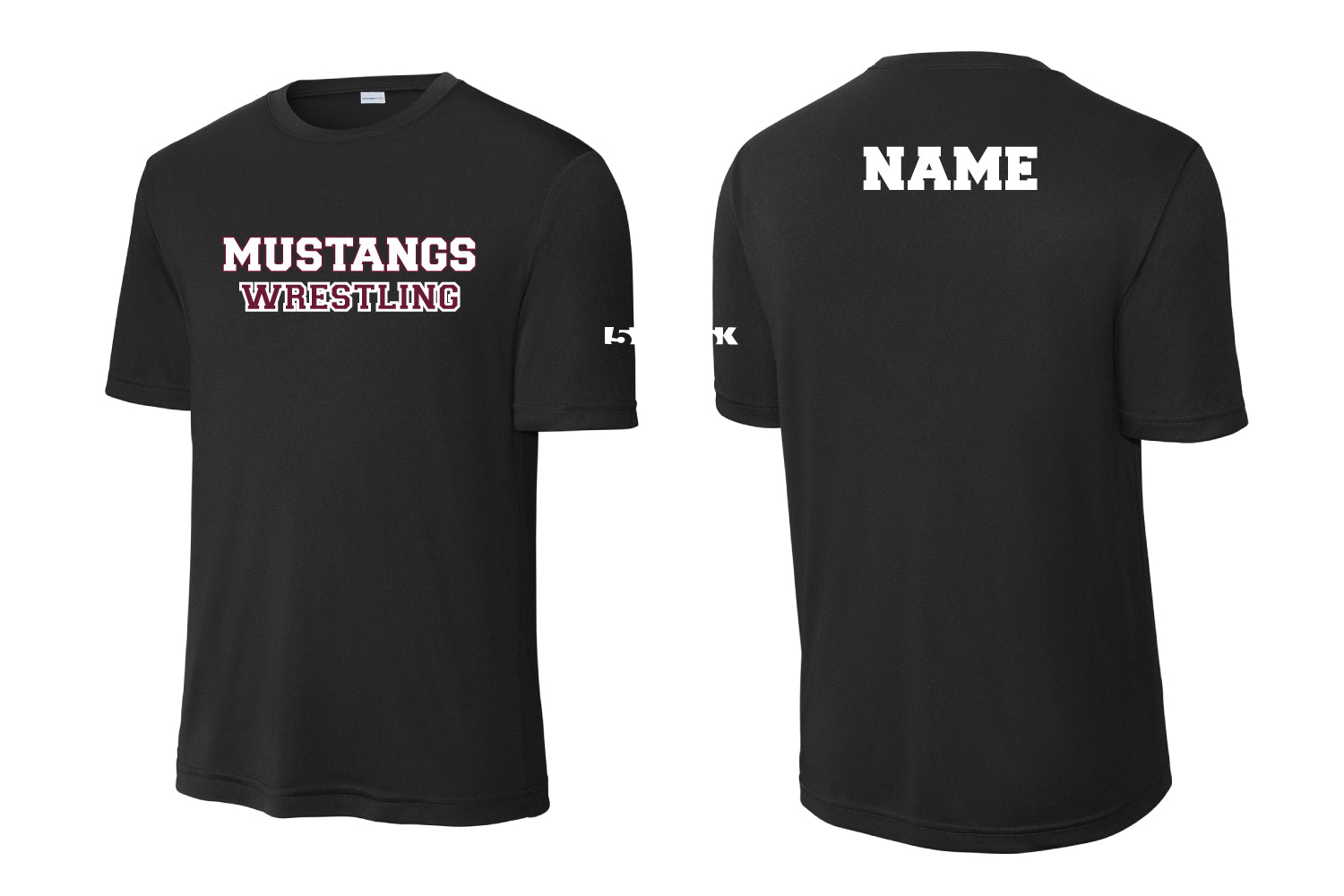Clifton HS Wrestling Dryfit Performance Tee - Maroon/Black/Silver