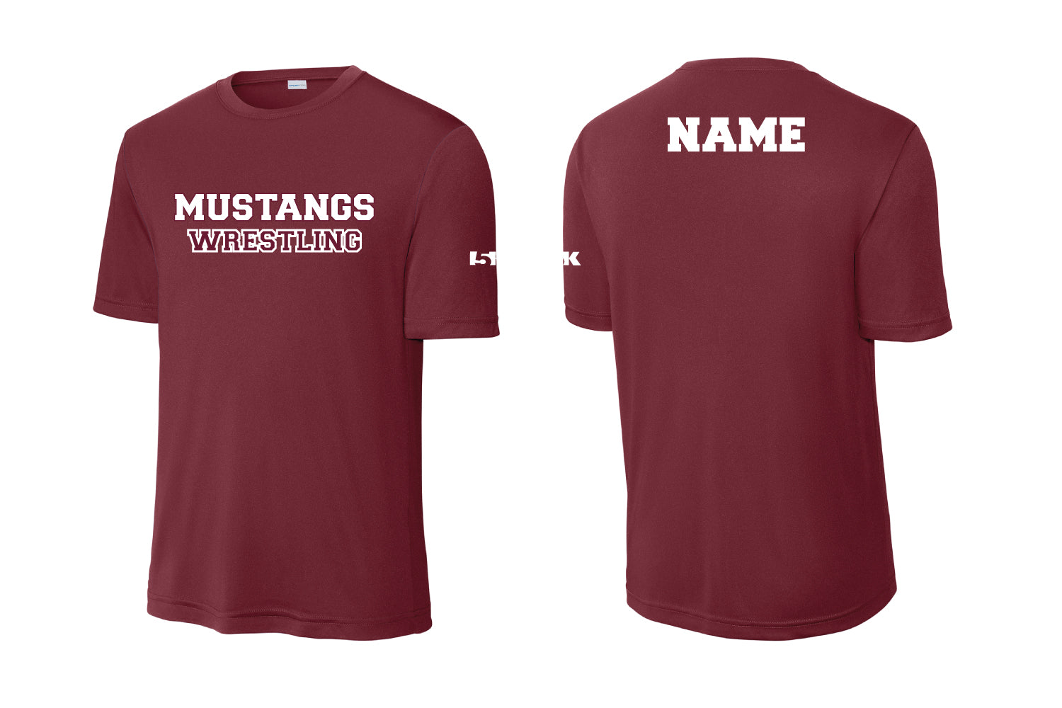 Clifton HS Wrestling Dryfit Performance Tee - Maroon/Black/Silver