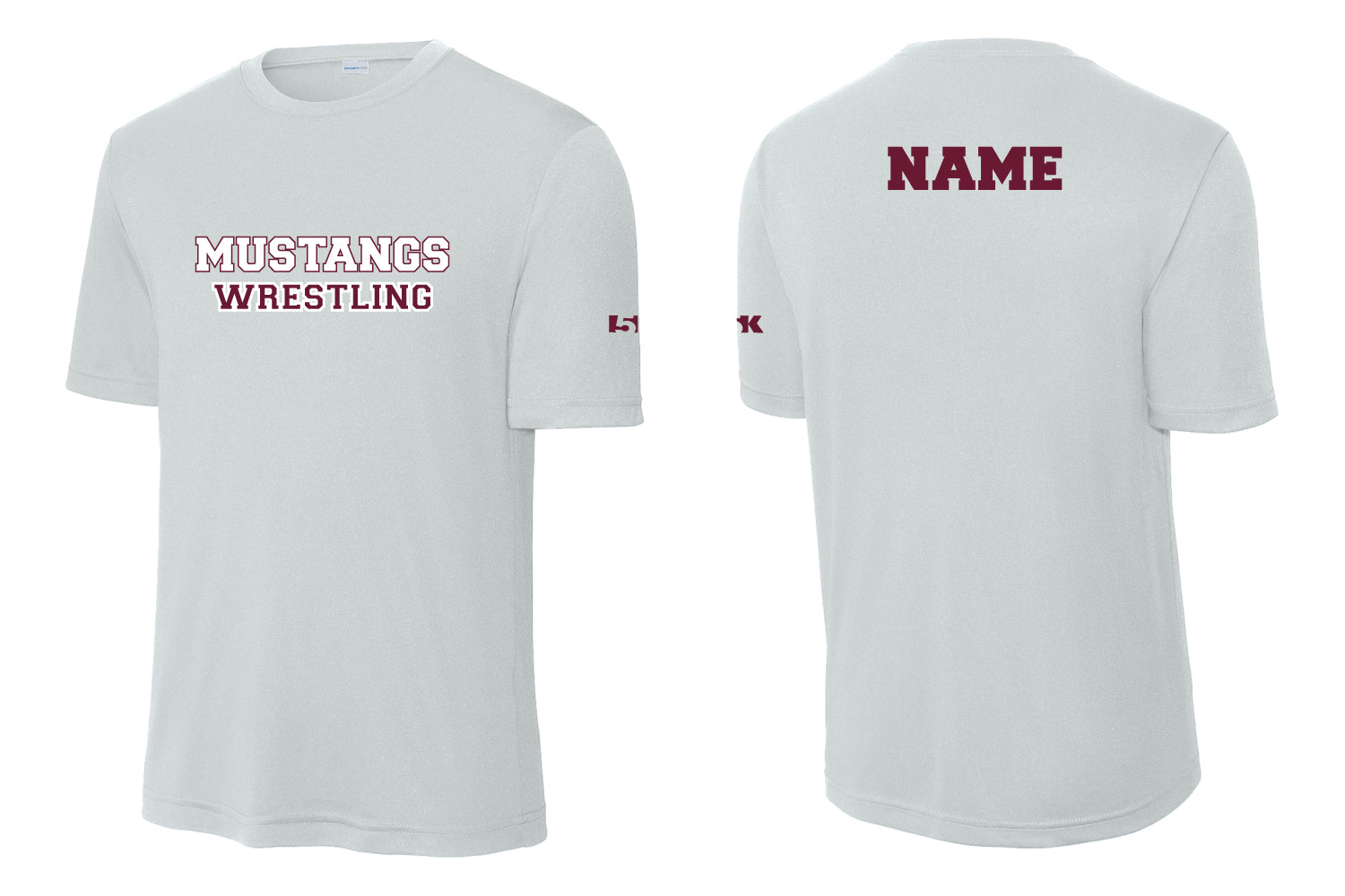 Clifton HS Wrestling Dryfit Performance Tee - Maroon/Black/Silver