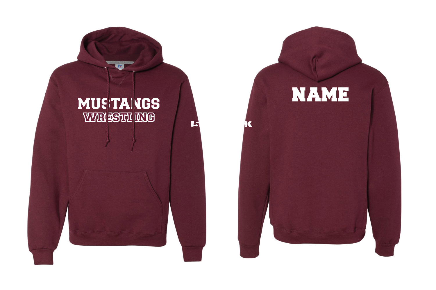 Clifton HS Wrestling Cotton Hoodie - Maroon/Oxford