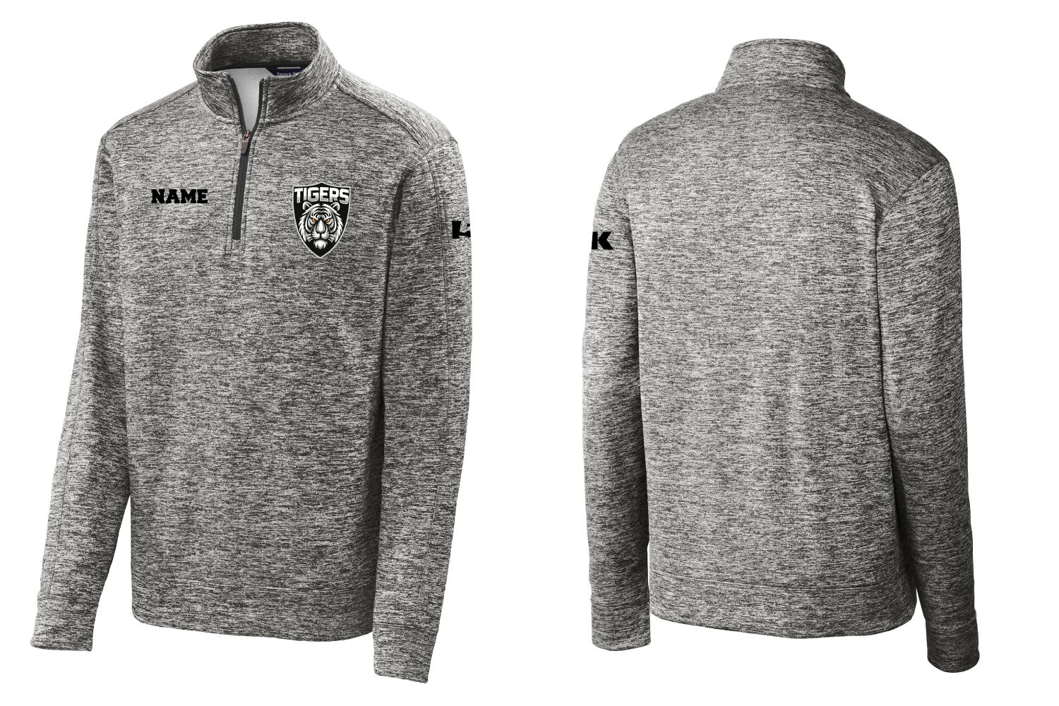Croton Harmon Football Men's Heather Fleece 1/4-Zip - Grey
