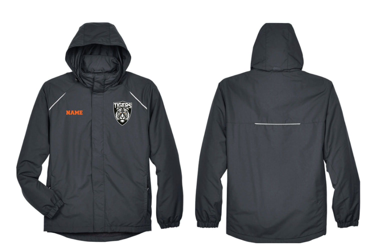 Croton Harmon Football Men's Hooded Rain Jacket - Carbon
