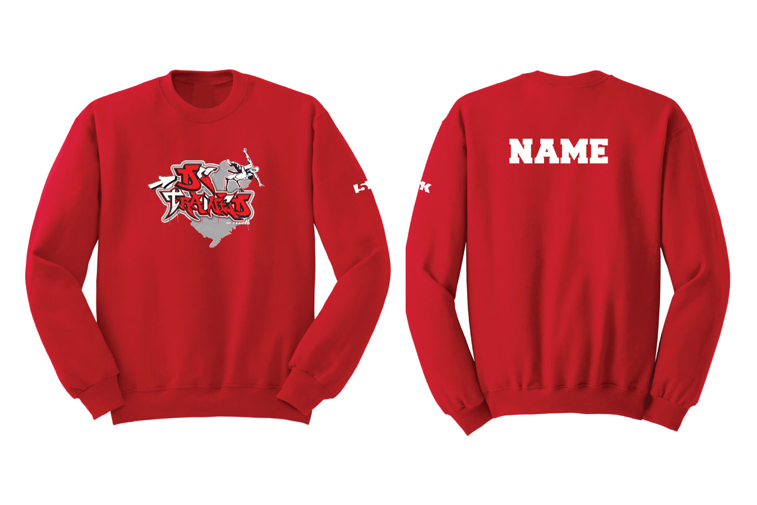 DC Trained Cotton Crewneck Sweatshirt - Black/White/Red
