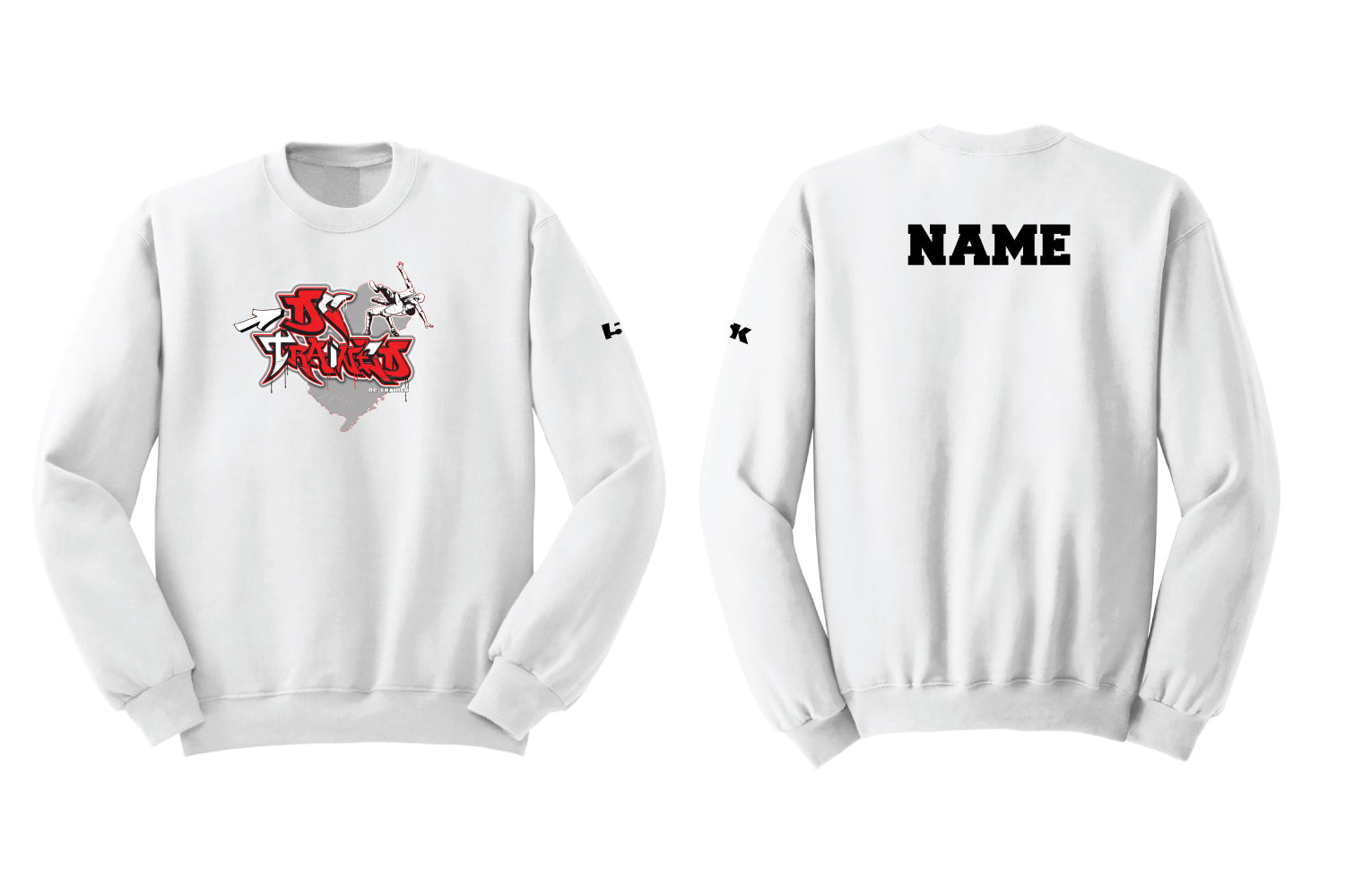 DC Trained Cotton Crewneck Sweatshirt - Black/White/Red